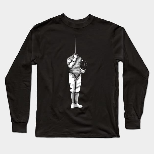 Outfit Of A Fencer En Garde Fencing Long Sleeve T-Shirt by SinBle